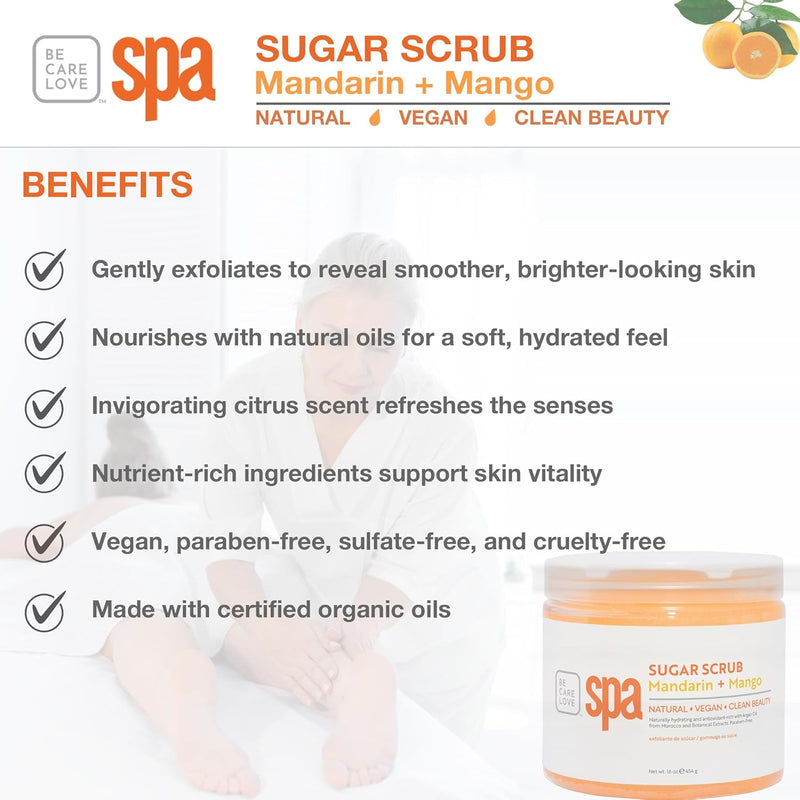BCL SPA - Exfoliante de azúcar - Mandarina + Mango 3.8 litros