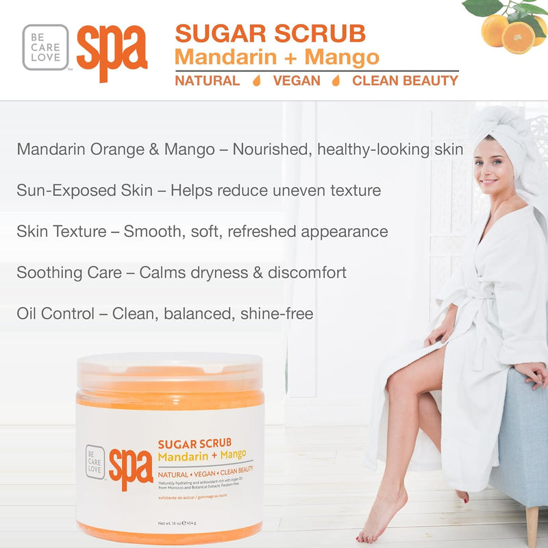 BCL SPA - Exfoliante de azúcar - Mandarina + Mango 3.8 litros