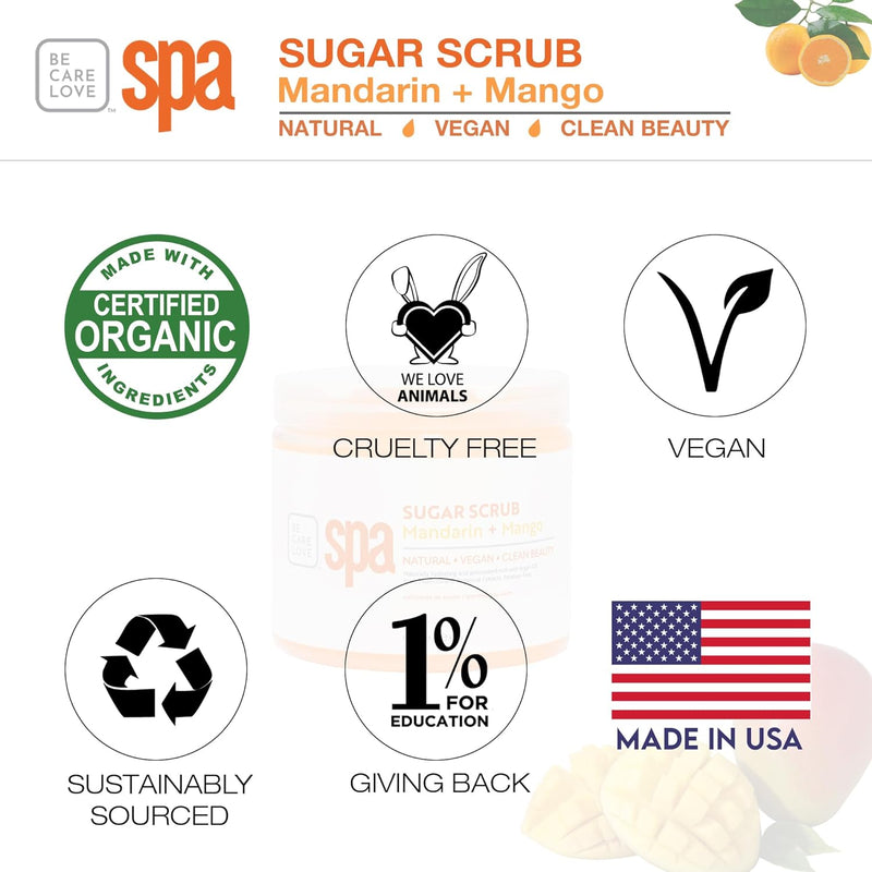 BCL SPA - Exfoliante de azúcar - Mandarina + Mango 3.8 litros