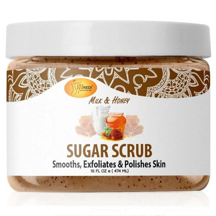 Spa Redi - Sugar Body Scrub - Milk & Honey 16 oz