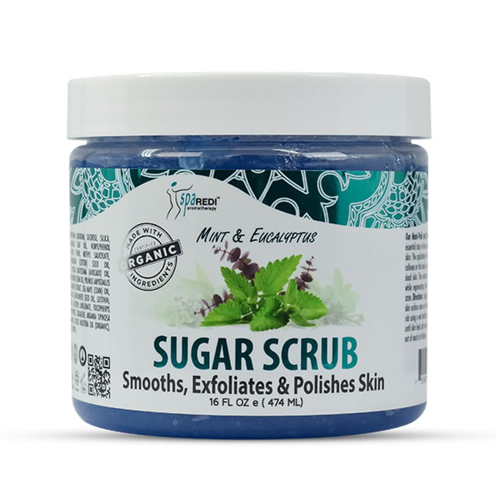 Spa Redi - Sugar Body Scrub - Mint & Eucalyptus 16 oz