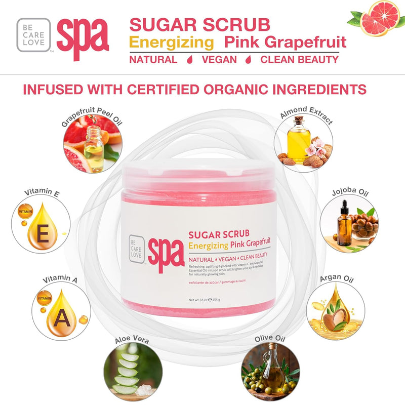 BCL SPA - Exfoliante de azúcar - Pomelo rosa energizante 3.7 litros