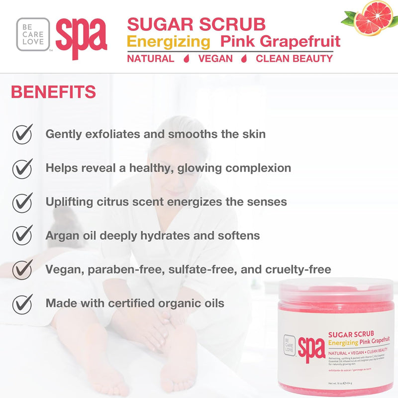 BCL SPA - Exfoliante de azúcar - Pomelo rosa energizante 3.7 litros