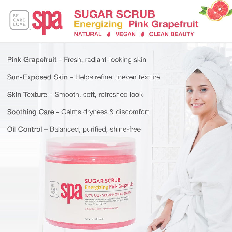 BCL SPA - Exfoliante de azúcar - Pomelo rosa energizante 3.7 litros