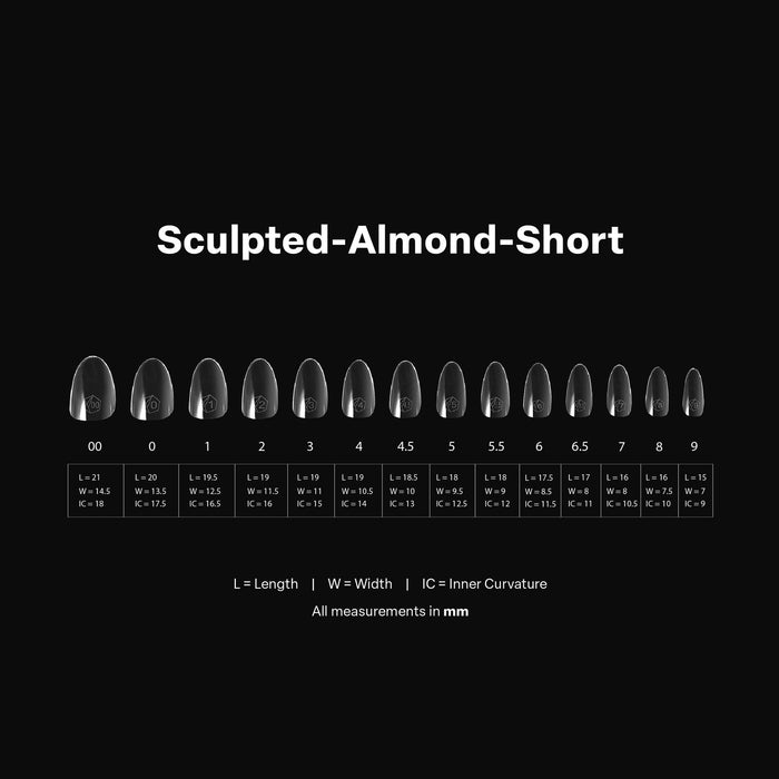 Apres - Gel-X Tips - Sculpted Almond Short (600 Pcs)