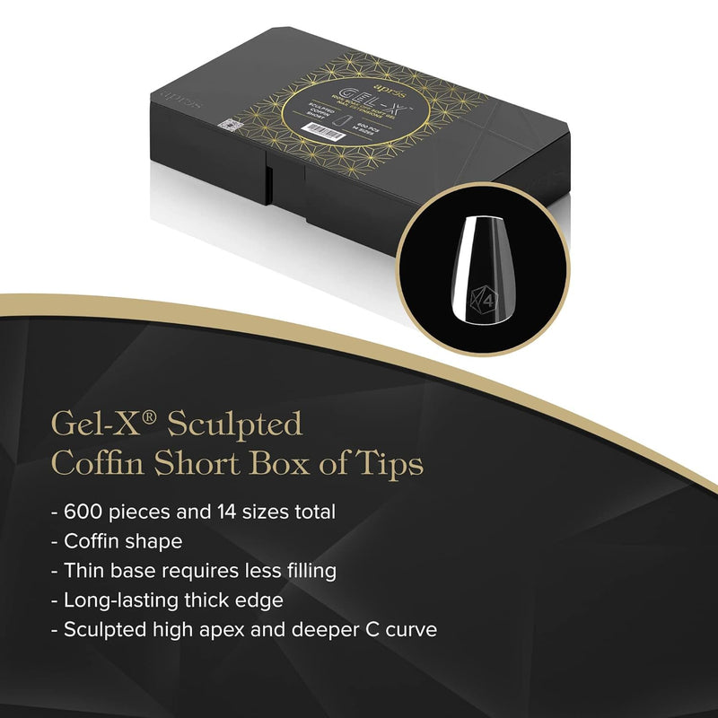 Apres - Gel-X Tips - Sculpted Coffin Short (600 piezas)