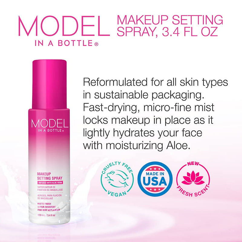 Model in a Bottle - Prebase de maquillaje en spray fijador original 96 ml 
