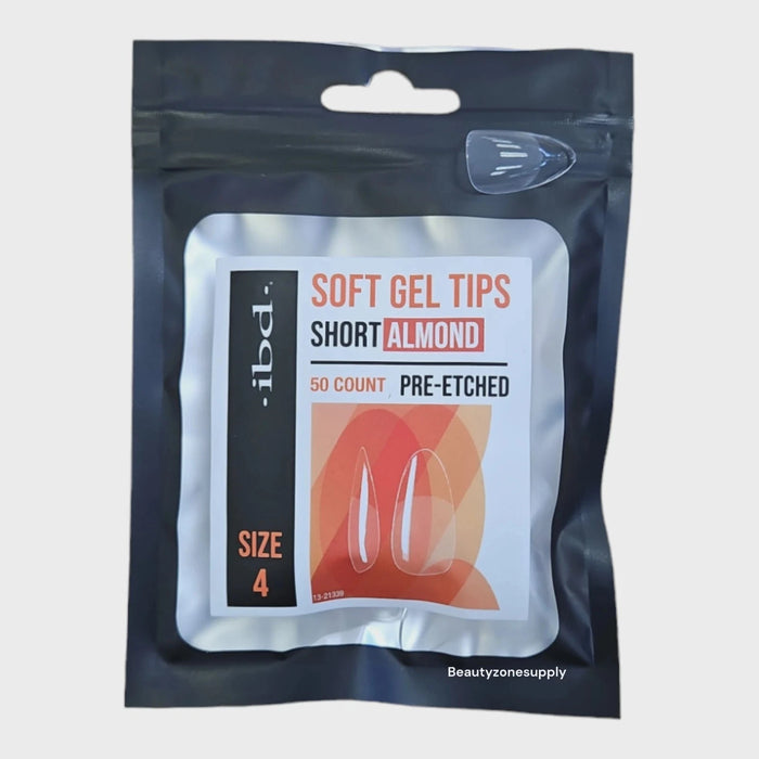 ibd - Soft Gel Tips Refill - Short Almond #4 (50ct) (3 Pack)