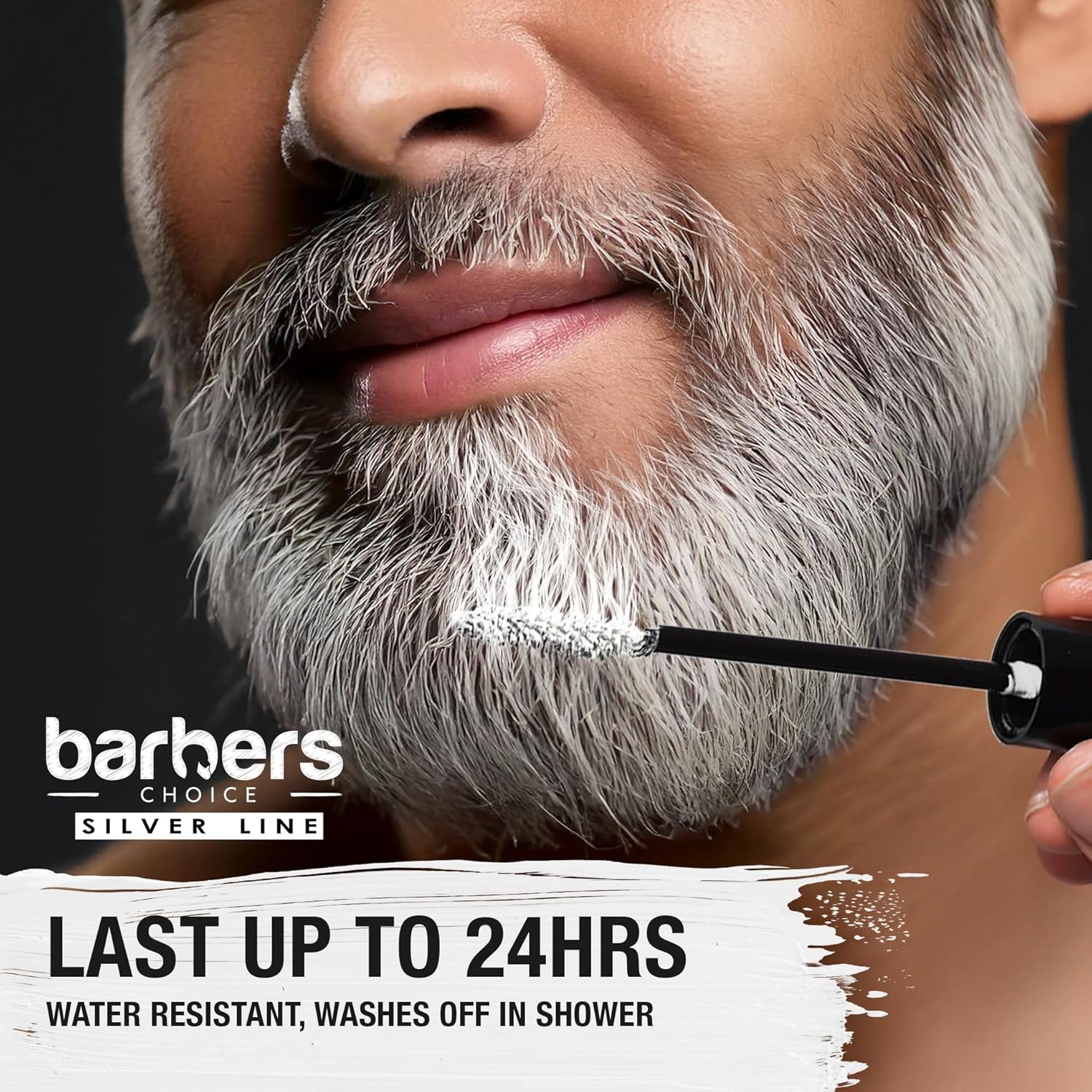 Silver Fox Beard Color Arctic White | Brush-On — Fashion Nail Supply