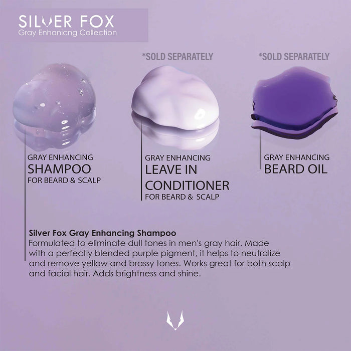 Silver Fox - Beard and Scalp Shampoo For Gray Hair 9.5 oz