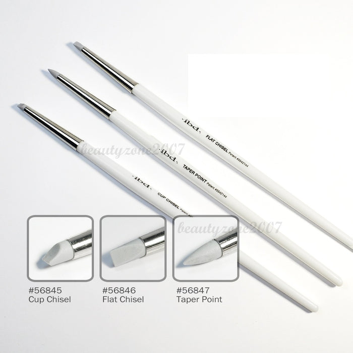 ibd - Soft Touch Silicone Brushes (Cup Chisel,Taper Point,Flat Chisel) 3pces