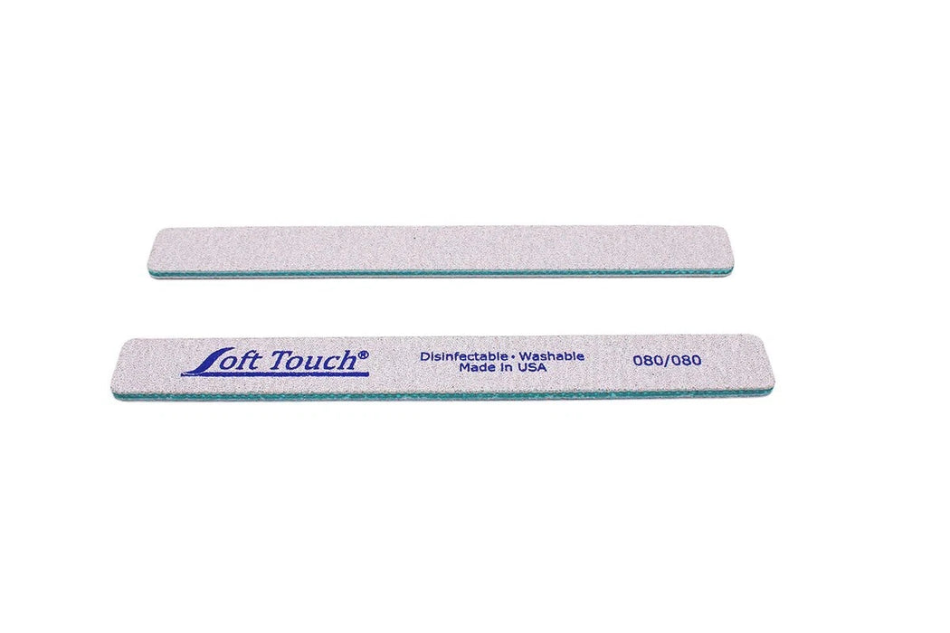 Soft Touch Square Zebra Nail File 7" X-Coarse/X-Coarse 80/80 grit 25 Pcs