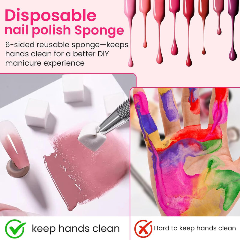 Soft Sponges with Grabbing Pen for Ombre and Aura Nail