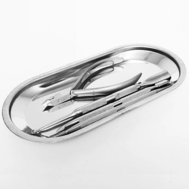 Stainless Steel Heavy Duty Implement Tray Cylindrical Shape Small Nail Tool dish