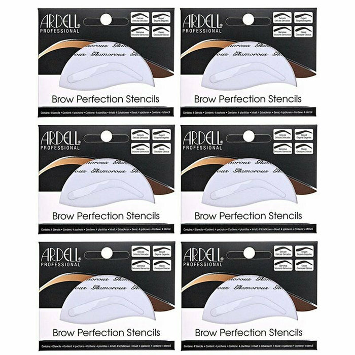 Ardell - Brow Perfection Stencils - 4 Stencils/per pack (3 Pack)