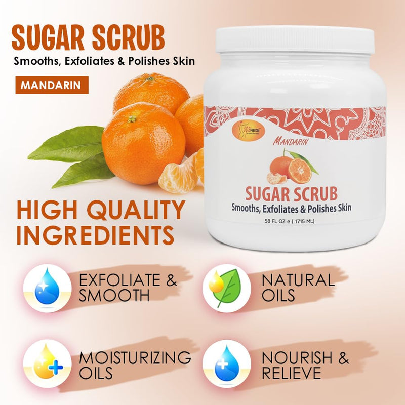 Spa Redi - Sugar Scrub - Mandarin 58 oz