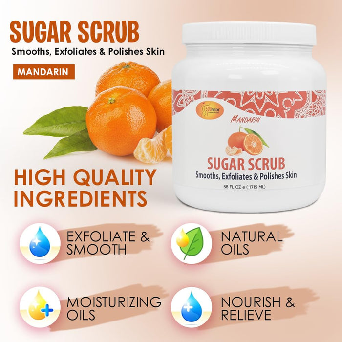 Spa Redi - Sugar Scrub - Mandarin 58 oz