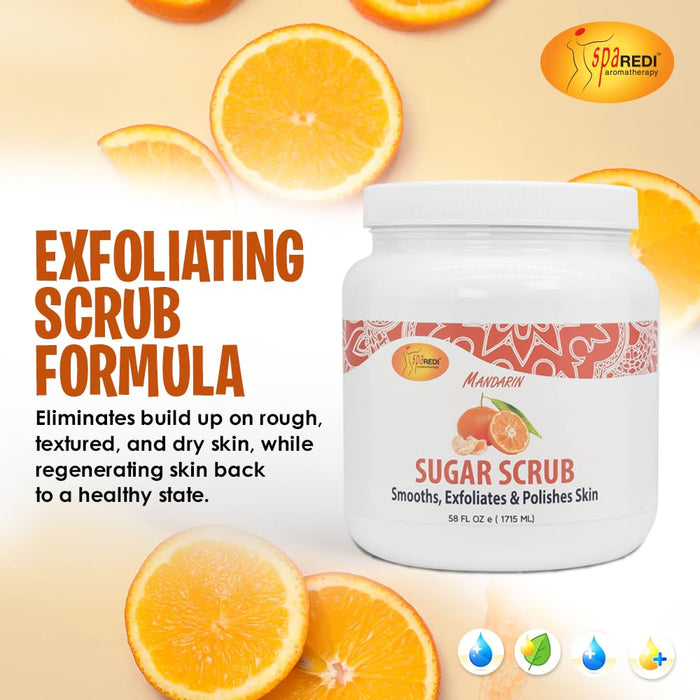 Spa Redi - Sugar Scrub - Mandarin 58 oz