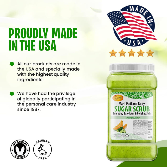 Spa Redi - Sugar Scrub - Cucumber Melon 128 oz