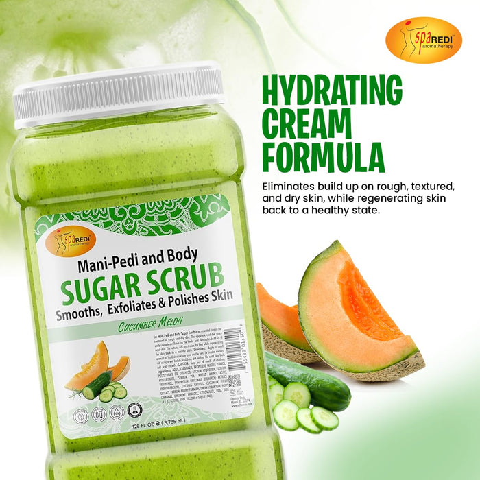 Spa Redi - Sugar Scrub - Cucumber Melon 128 oz