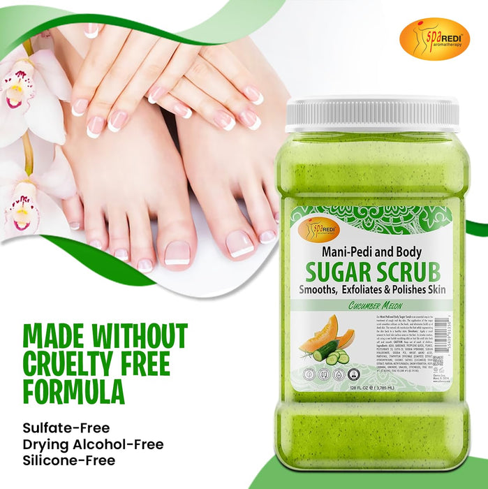 Spa Redi - Sugar Scrub - Cucumber Melon 128 oz