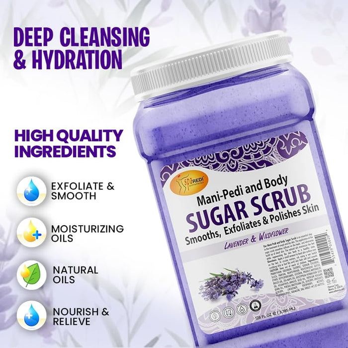Spa Redi - Sugar Scrub - Lavender & Wildflower 128 oz