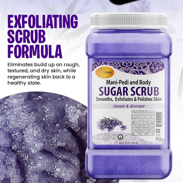 Spa Redi - Sugar Scrub - Lavender & Wildflower 128 oz