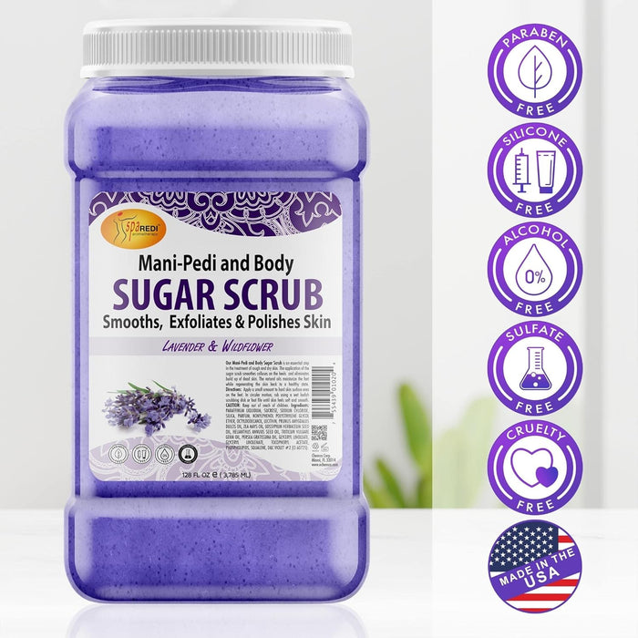 Spa Redi - Sugar Scrub - Lavender & Wildflower 128 oz