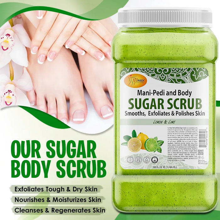Spa Redi - Sugar Scrub - Lemon & Lime 128 oz