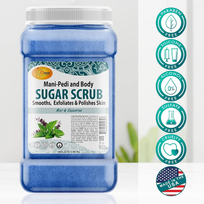 Spa Redi - Sugar Body Scrub - Mint & Eucalyptus 128 oz