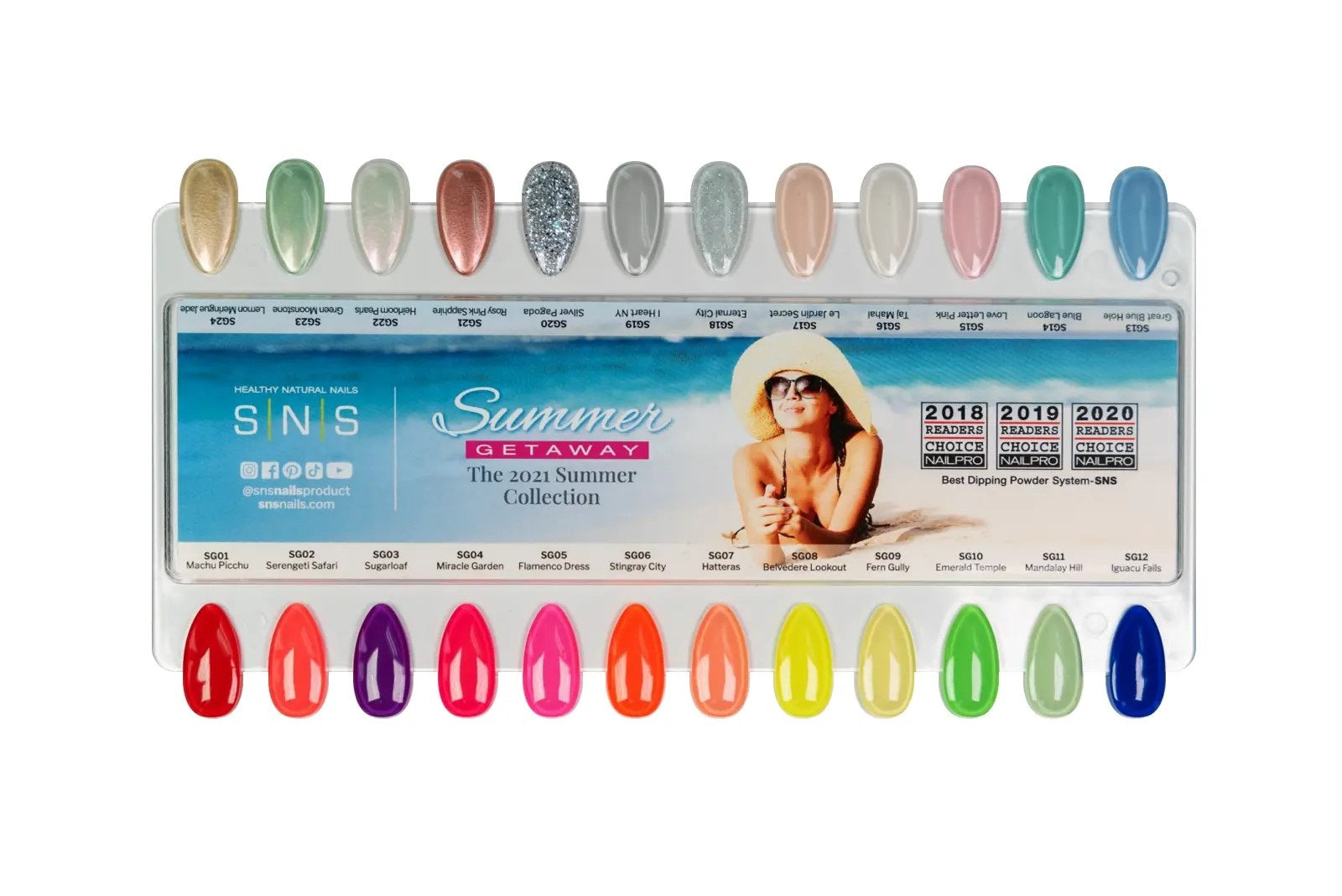 SNS Summer Getaway Collection Color Swatches / Color Chart / Color Sam