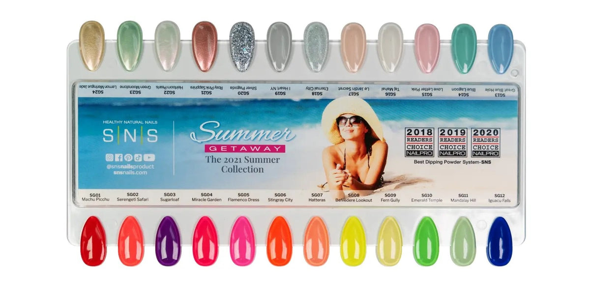 All Colo Sam SNS Summer Getaway Collection Color Swatches / Color Chart / Color Sam ...