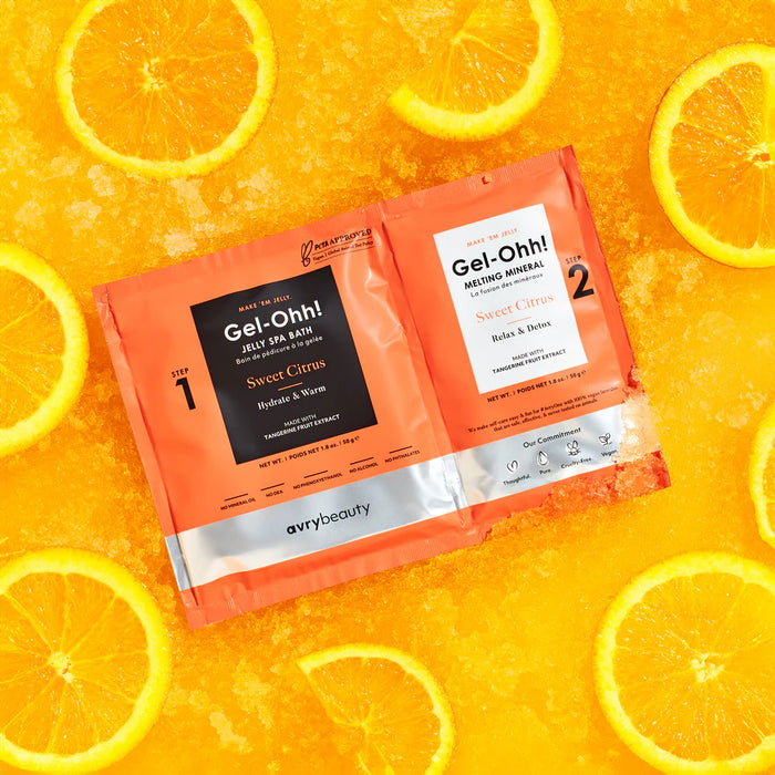 AvryBeauty - Jelly Spa Bath Pedicure Set - Sweet Citrus (3 Pack)