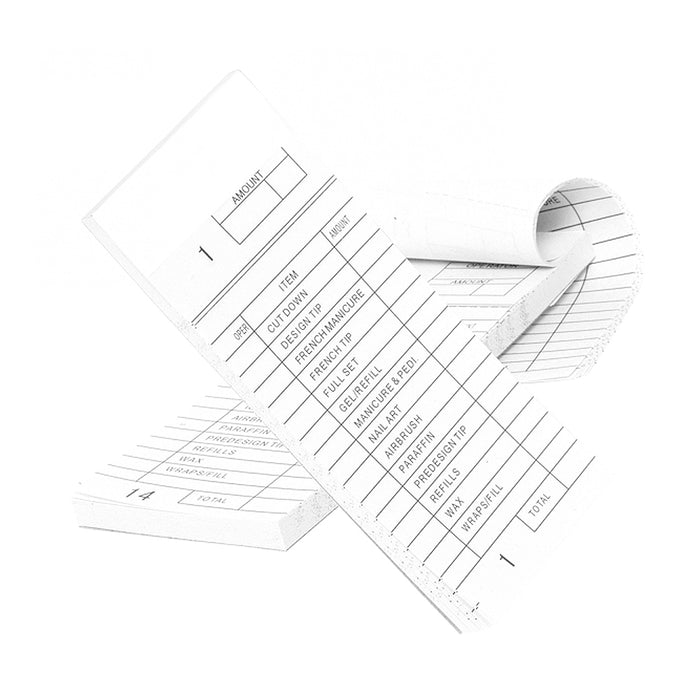Nail Salon - Ticket Check Book - TB101 (20 Pack)