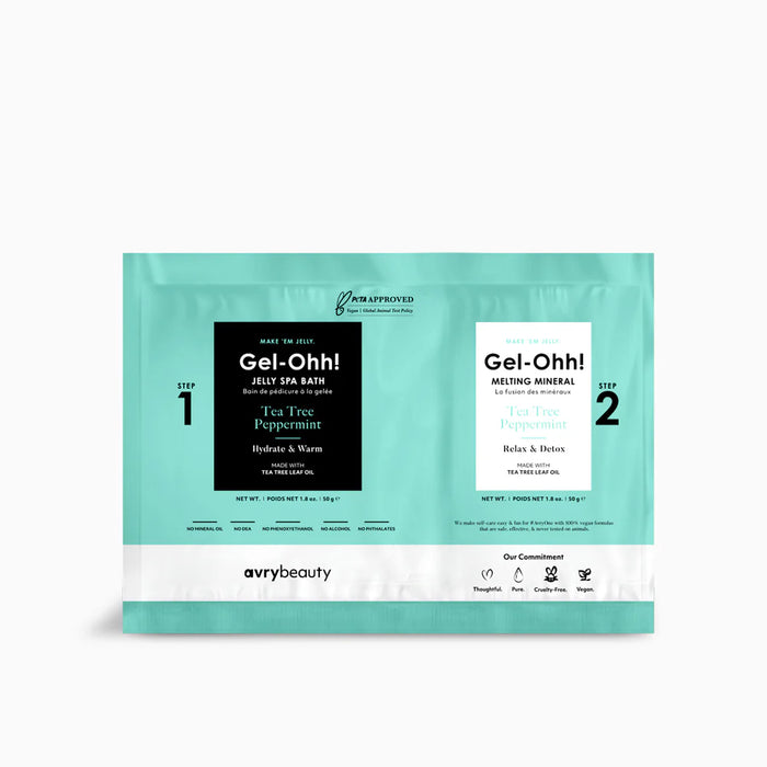 AvryBeauty - Jelly Spa Bath Pedicure Set - Tea Tree Peppermint (3 pack)