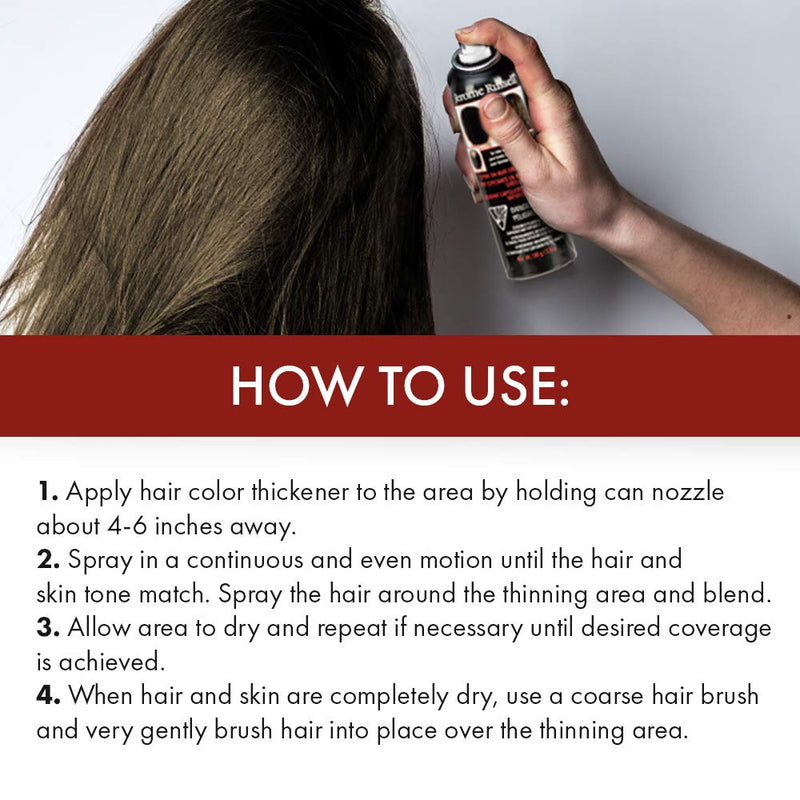 Jerome Russell - Spray-on Hair Color Thickener - Black 3.5 oz (6 Pack)