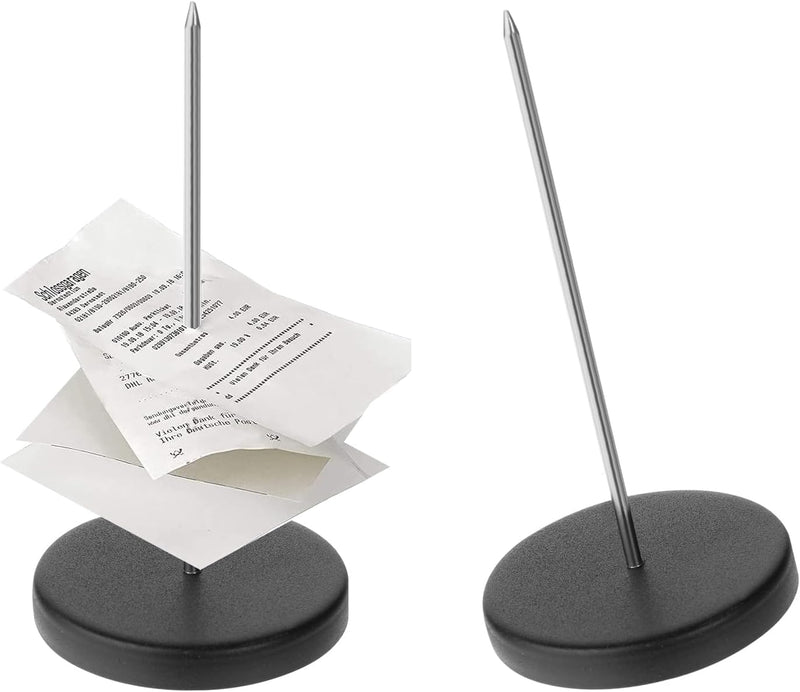 Desk Receipt Holder Spike Ticket Holder Bill Fork Metal Ticket (2 Pack)