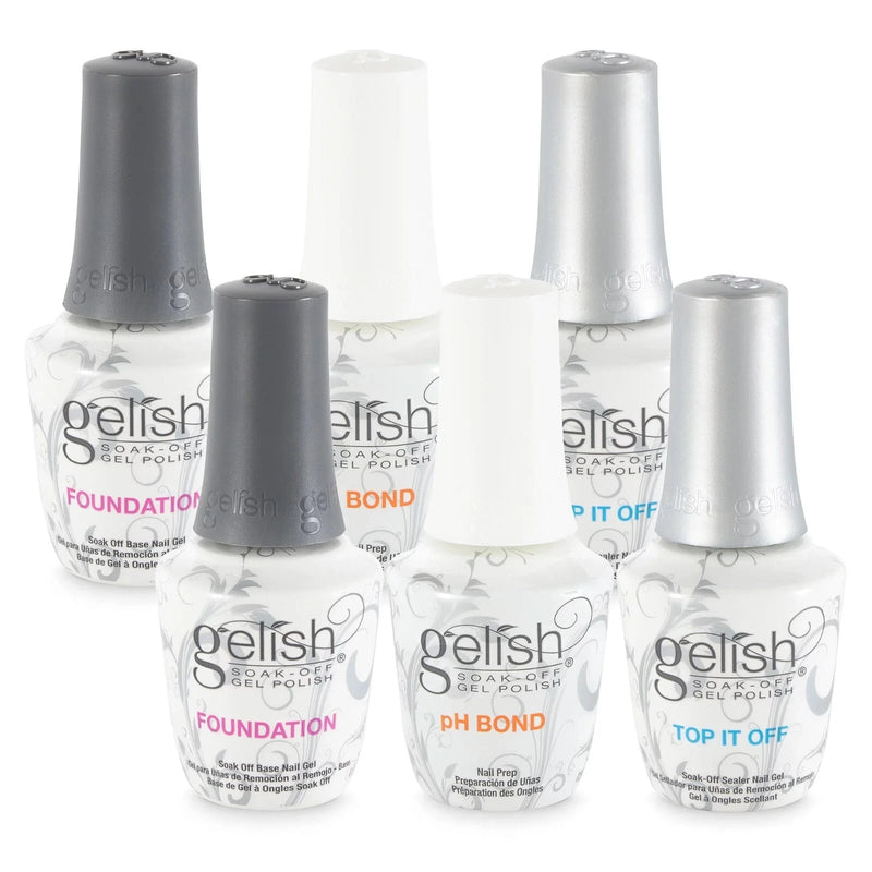 Gelish - Trio Essentials - Top it Off + Foundation+ Ph Bond (2 Pack)
