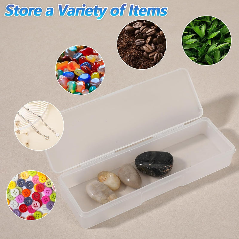 Plastic Storage Nail Box Clear Manicure Tool Box (4 Pack)
