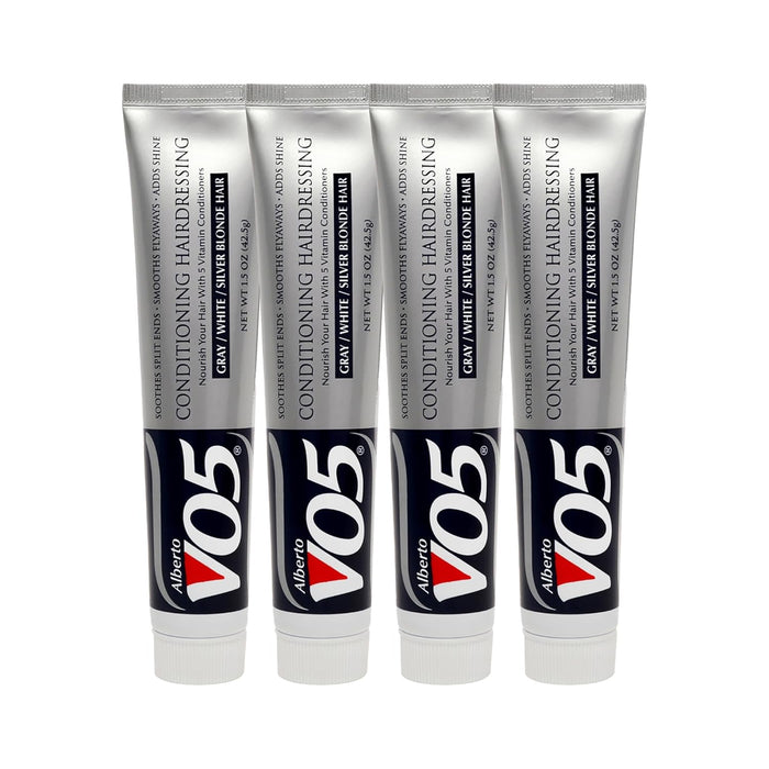 VO5 - Conditioning Hairdressing For Gray/White/Silver Blonde Hair 1.5 oz (4 Pack)
