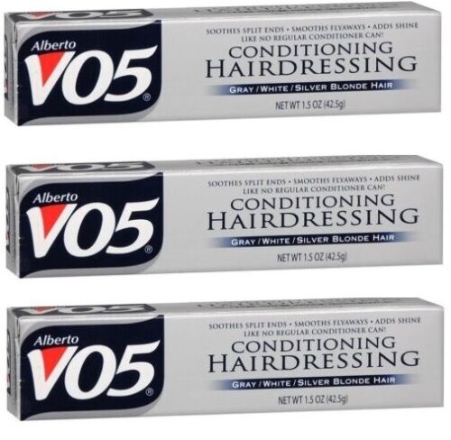 VO5 - Conditioning Hairdressing For Gray/White/Silver Blonde Hair 1.5 oz (3 Pack)
