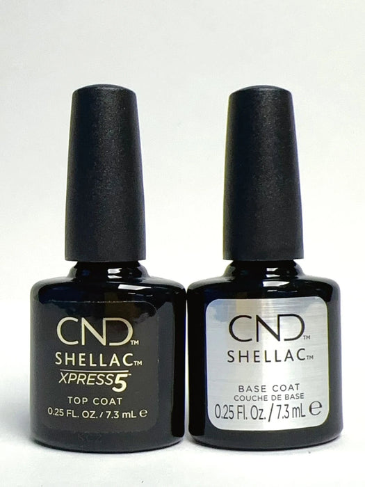 CND Shellac - Xpress5 Gel Top Coat Base Coat 0.25oz Duo Pack