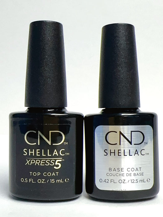 CND Shellac - Xpress5 Top Coat + Base Coat 0.42oz Duo Pack