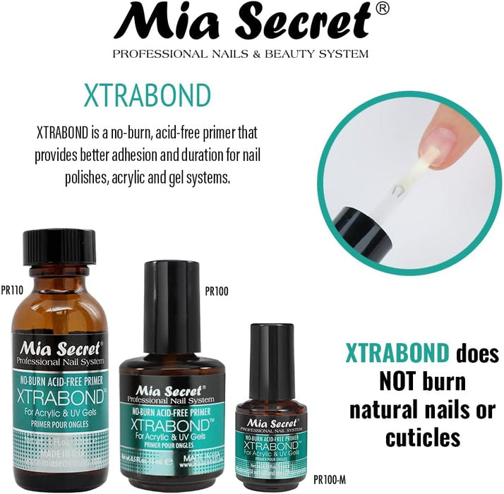 Mia Secret - Nail Prep + Xtrabond Primer + Luxury UV Base & Top 0.5oz