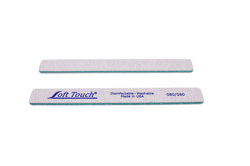 Soft Touch Nail File - Square Zebra 80/80 (10 Pcs)