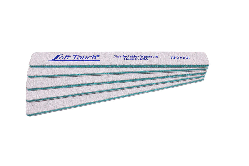 Soft Touch Nail File - Square Zebra 80/80 (10 Pcs)