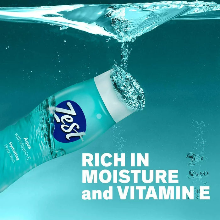Zest - Body Wash Shower Gel - Aqua Scent 18 oz (3 Pack)
