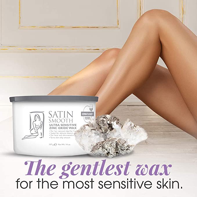 Satin Smooth - Zinc Oxide Hair Removal Wax 14oz (Pack of 24)
