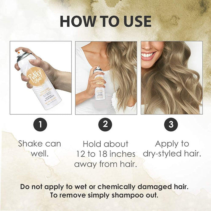 Punky Colour - Temporary Hair Highlight Spray - Beach Blonde 3.5 oz (2 Pack)