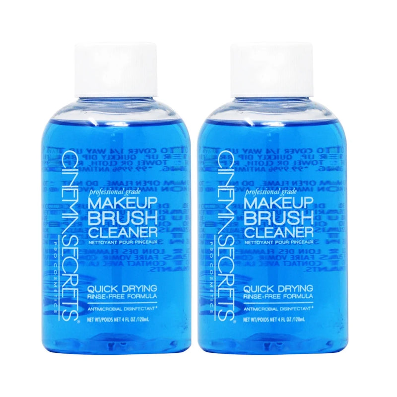 Cinema Secrets - Limpiador de brochas de maquillaje 118 ml (paquete de 2)